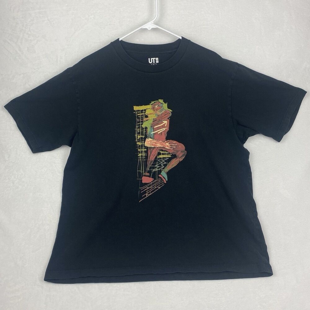 Uniqlo UT Jean Michael Basquiat DC Comics The Flash Shirt Mens Large Black